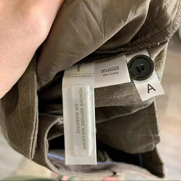Nwot Ann Taylor Loft brown pinstripe Julie trouser pants 8 or m - Picture 6 of 10